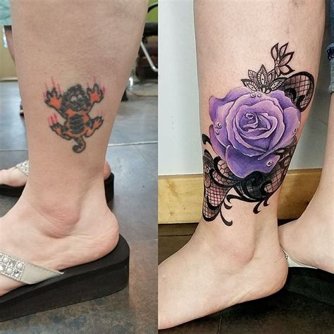 flower cover up tattoo ideas